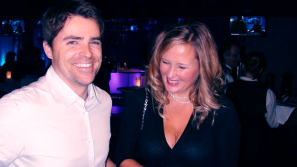 Image of Kavan Smith with his wife Corrine Clark.