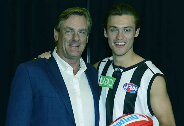 Image of Darcy Moore with his father Peter Moore