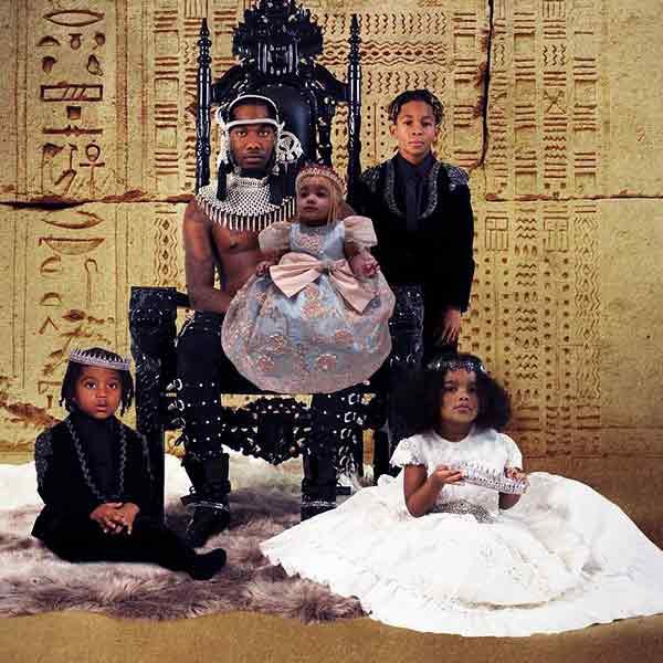 Image of Jordan Cephus with his father Offset and with their siblings