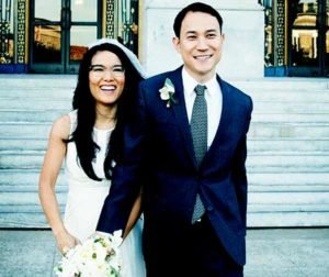 Image of Justin Hakuta with his wife Ali Wong