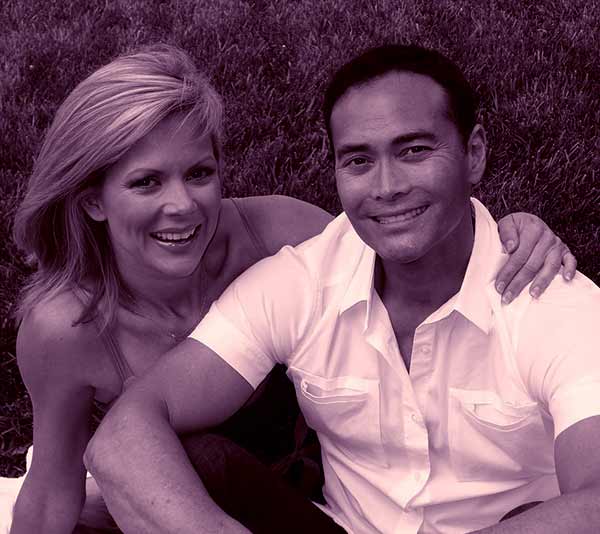 Image of Julie Condra with her husband Mark Dacascos