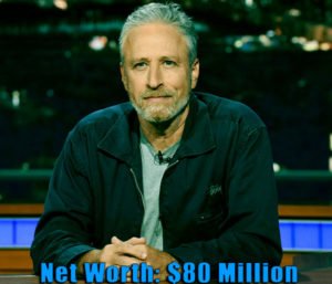 Image of American comedian, Jon Stewart net worth is $80 million