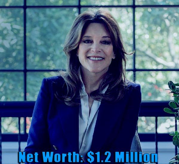 Image of Author, Marianne Williamson net worth is $1.2 million