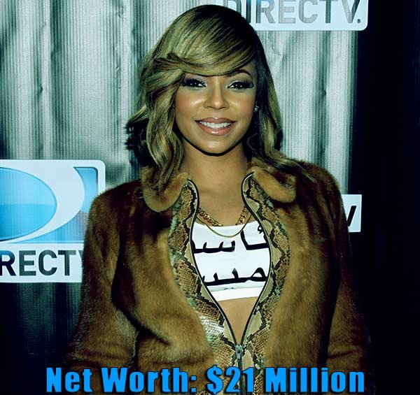 Image of Actress, Ashanti net worth is $21 million