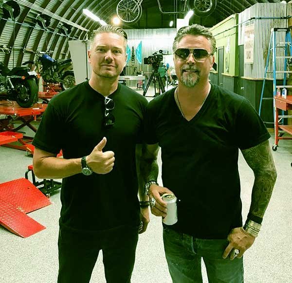 Image of Chris Stephens with Richard Rawlings from Garage Rehab show