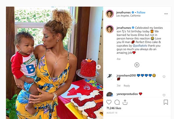 Image of Jena Frumes celebrating her Son TJ's first birthday