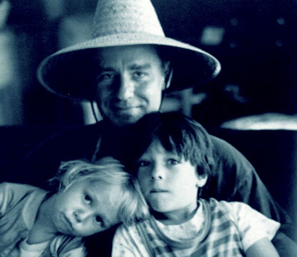 Image of Phil Hartman with his two children Sean Hartman and Birgen Hartman