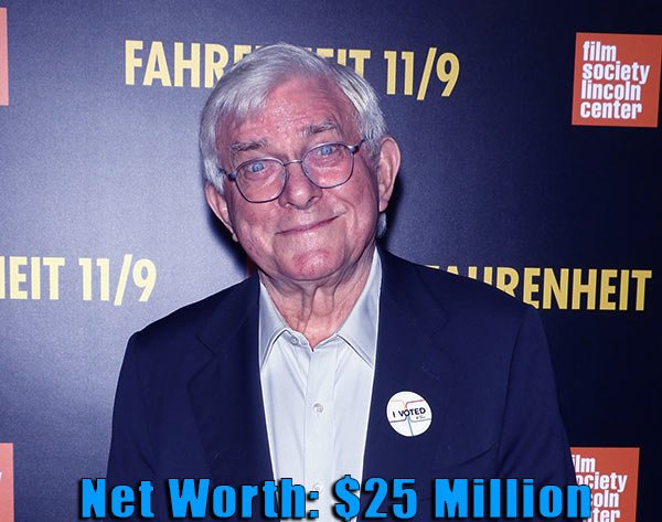 Image of TV Personality, Phil Donahue net worth is $25 million