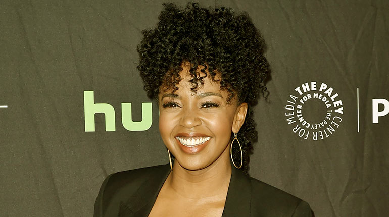Image of Is Jerrika Hinton married or dating. who is her husband. her net worth, family