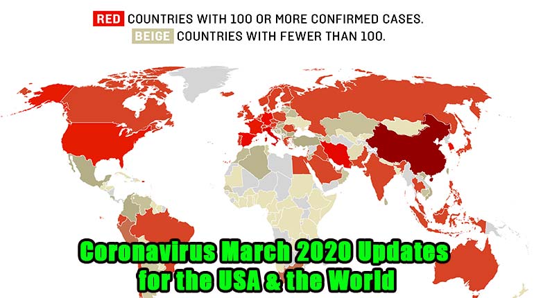 Image of Coronavirus March 2020 Updates for the USA & the World